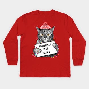 Christmas tree killer Kids Long Sleeve T-Shirt